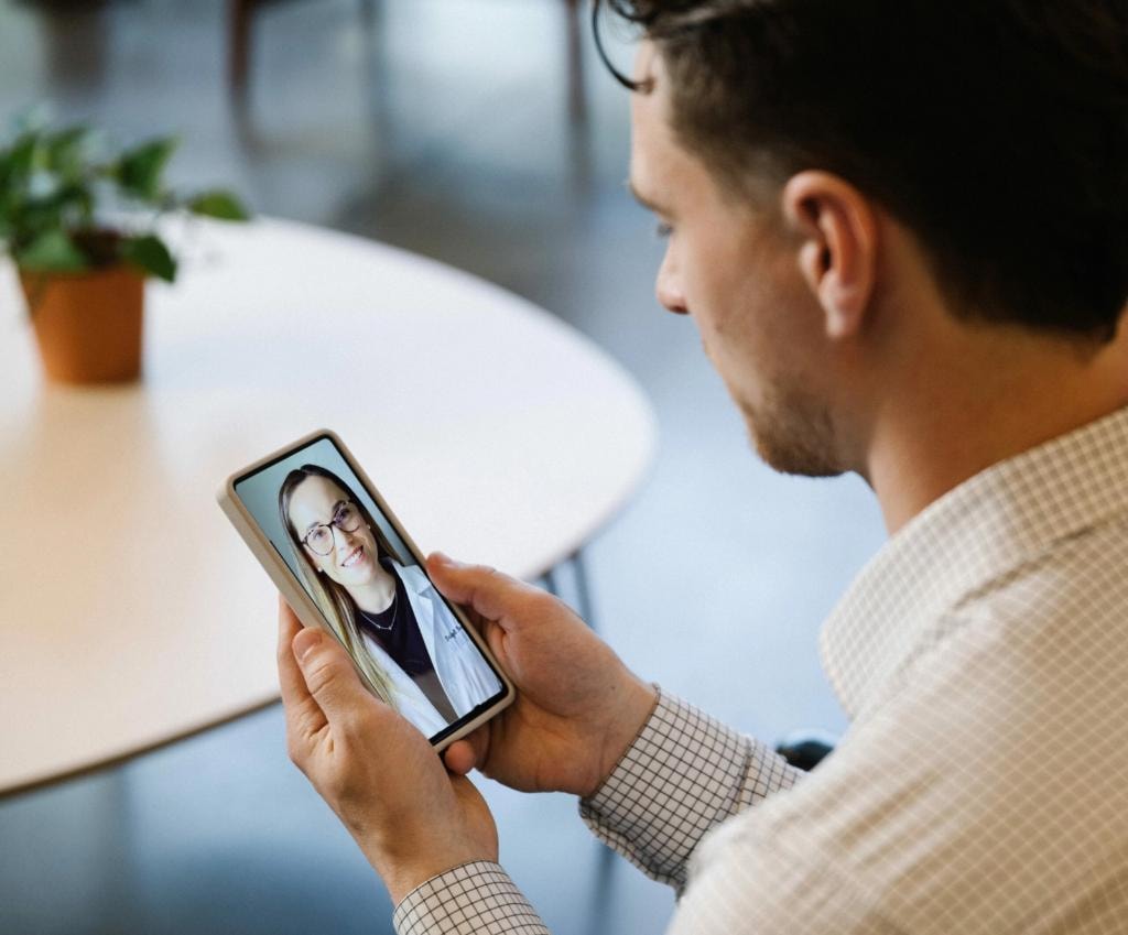 Patient on a telehealth video call with a board-certified sleep physician