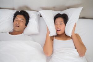 couple with snoring problems